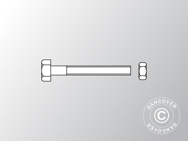 Boulon + écrou M6x30