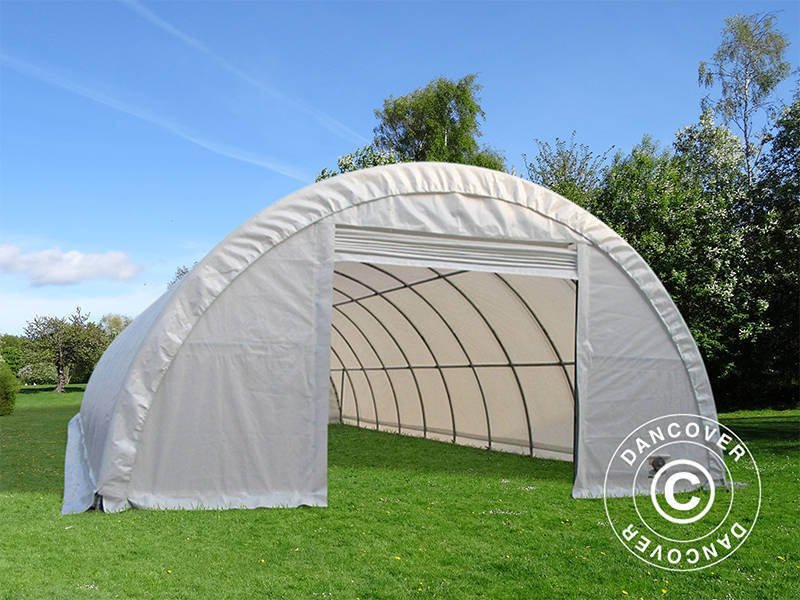 9,15x20x4,5m -Frame+Cover -2 gate 1mBtwLegWhite QJ