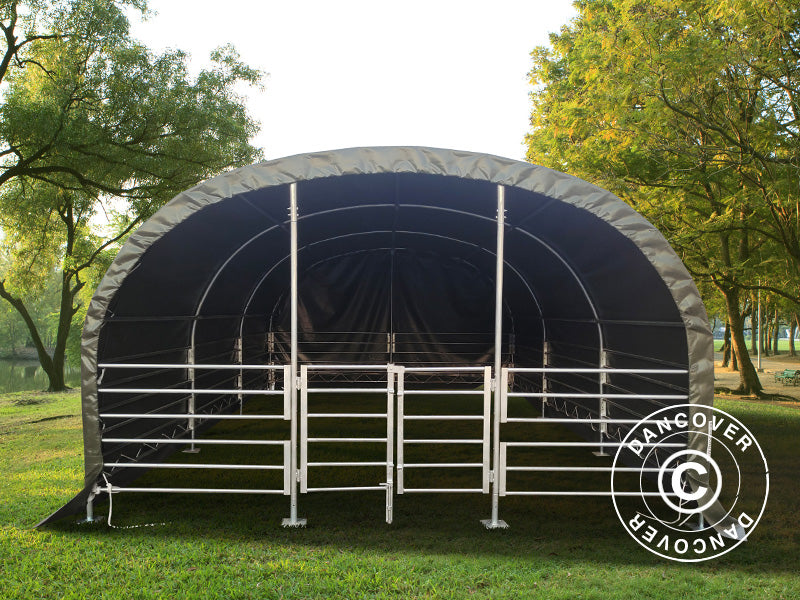 Weidezelt 4x6x2,4m, PVC, Grün