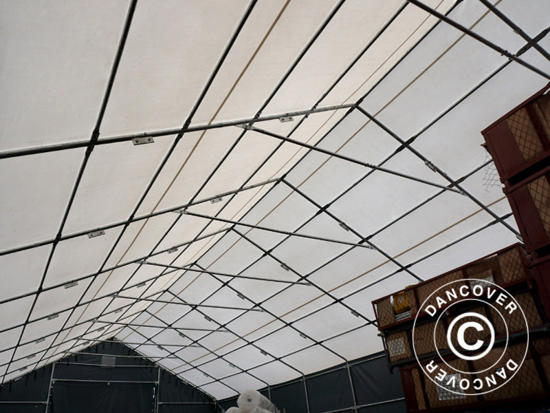 Capannone tenda Titanium 7x14x2,5x4,2m, Bianco/Grigio