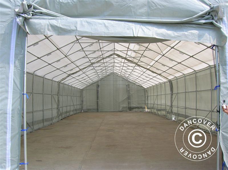 Capannone tenda Titanium 7x14x2,5x4,2m, Bianco/Grigio