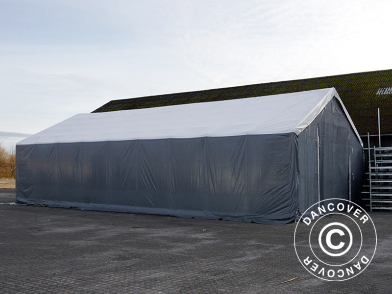Capannone tenda Titanium 8x16,2x3x5m, Bianco/Grigio