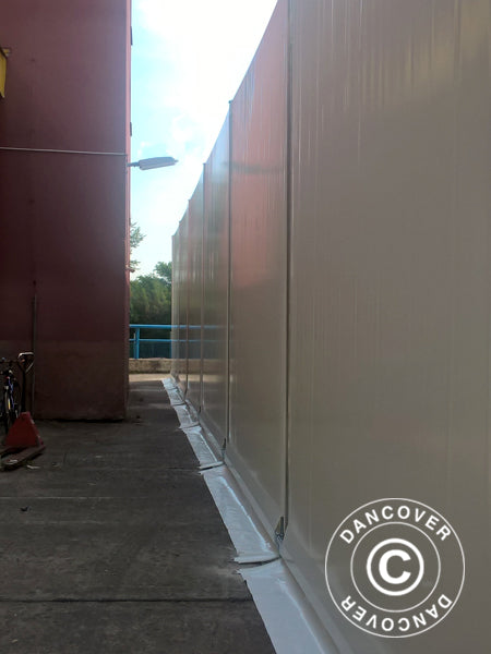 Magazzino Industriale Alu 20x30x8,04m con portone scorrevole, PVC, Bianco