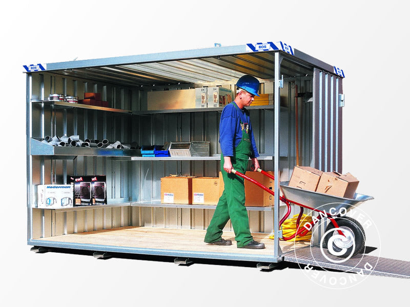 Container, Rigel, 2,1x2,1x2,1m mit Doppelflügeltür, Silber