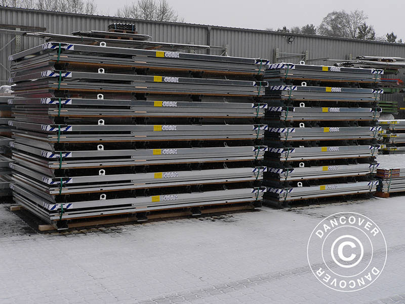 Container, Rigel, 2,1x2,1x2,1m mit Doppelflügeltür, Silber