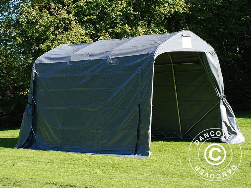 Tente de stockage PRO 2,4x3,6x2,34m PVC, Gris