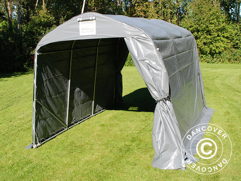Tenda magazzino PRO 2,4x3,6x2,34m PVC, Grigio