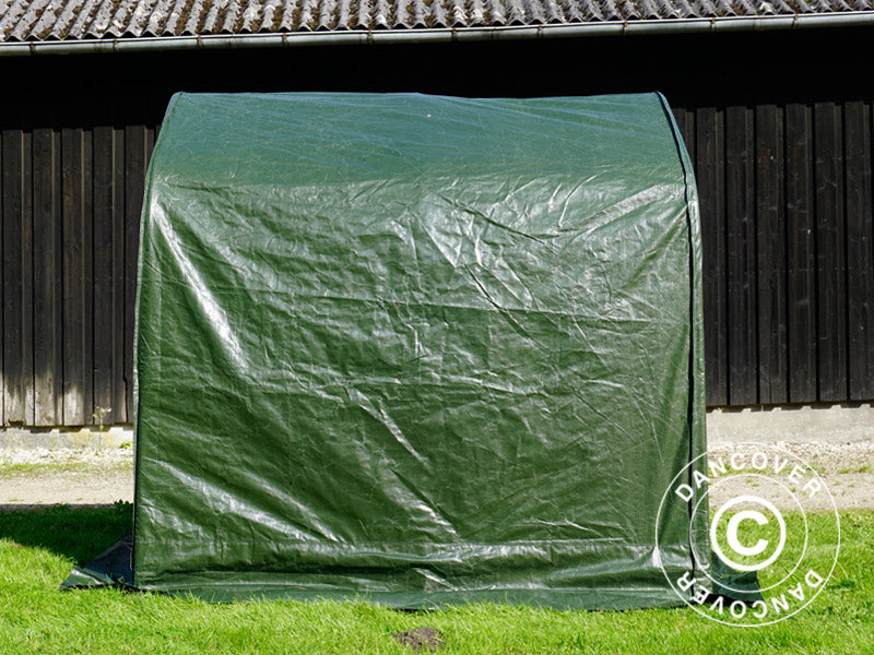 Lagerzelt PRO 2x2x2m PE, mit Bodenplane, Grün/Grau