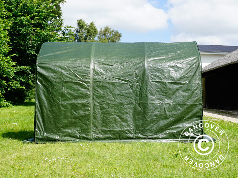Tenda magazzino PRO 2x3x2m PE, con pavimento, Verde/Grigio