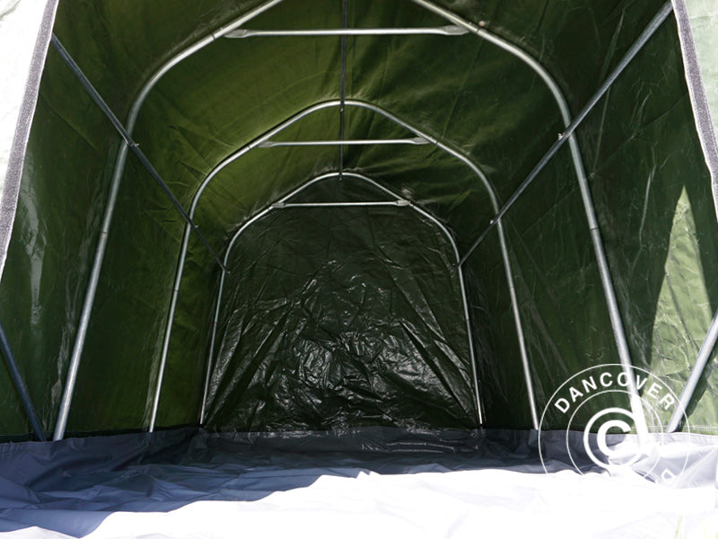 Tenda magazzino PRO 2x3x2m PE, con pavimento, Verde/Grigio