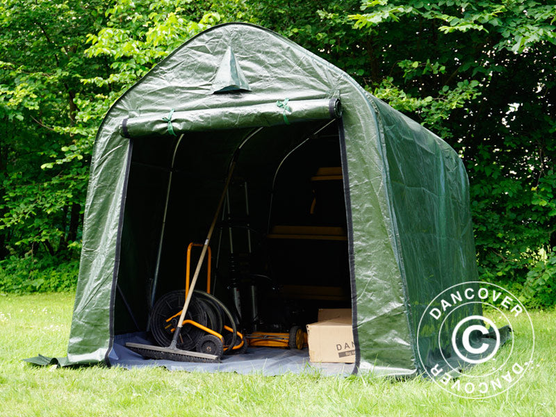 Tenda magazzino PRO 2x3x2m PE, con pavimento, Verde/Grigio