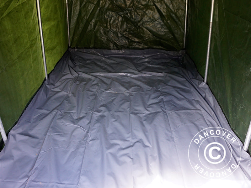 Tenda magazzino PRO 2x3x2m PE, con pavimento, Verde/Grigio