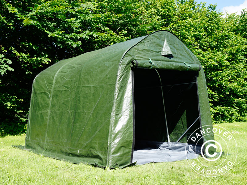 Tenda magazzino PRO 2x3x2m PE, con pavimento, Verde/Grigio