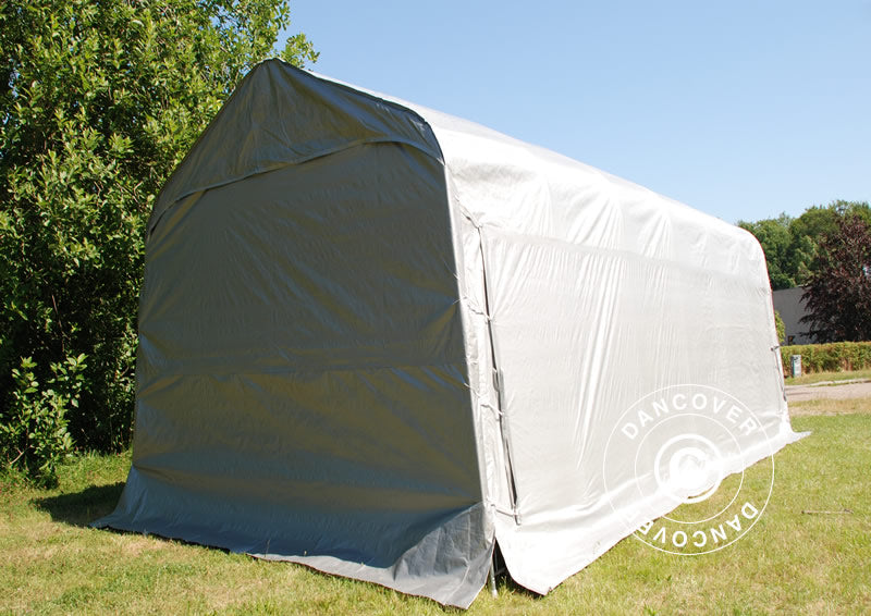 Zeltgarage PRO 3,77x7,3x3,18m PE, Grau