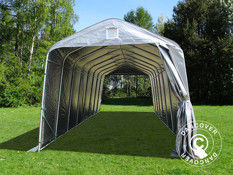 Tenda garage PRO 3,77x9,7x3,18m PE, Grigio