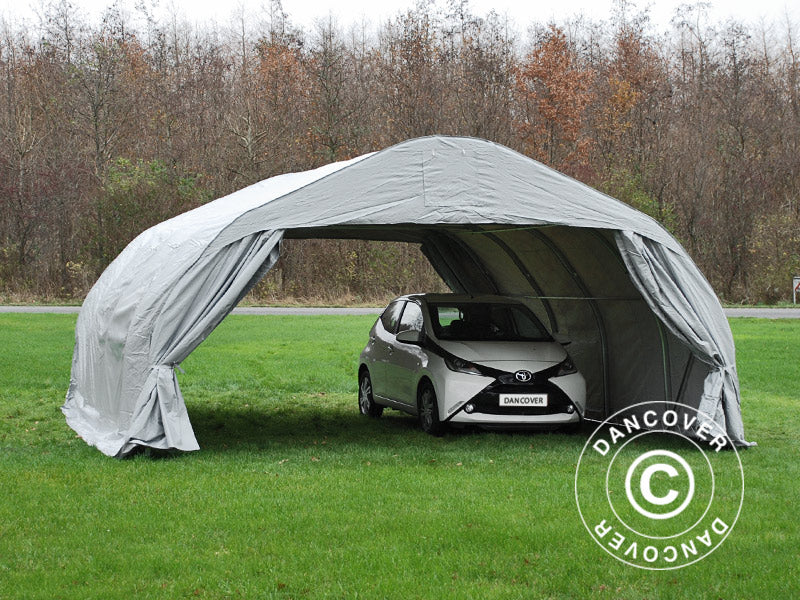Doppel Zeltgarage 5,4x6x2,9m PVC, Grau