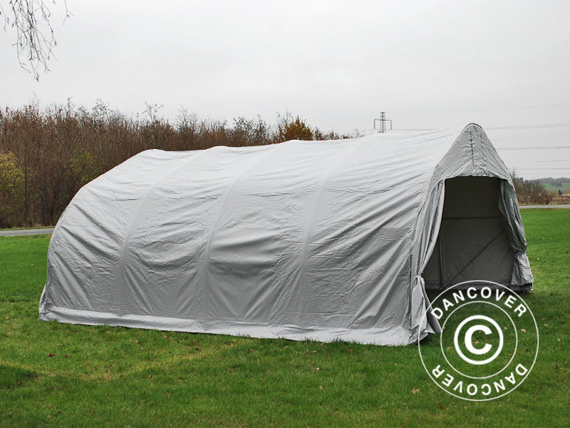 Doppel Zeltgarage 5,4x6x2,9m PVC, Grau