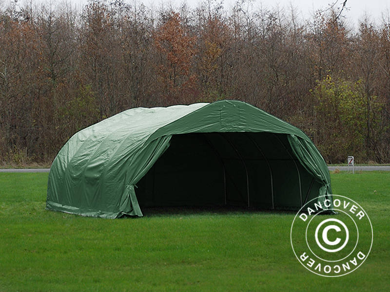 Doppel Zeltgarage 5,4x6x2,9m PVC, Grün