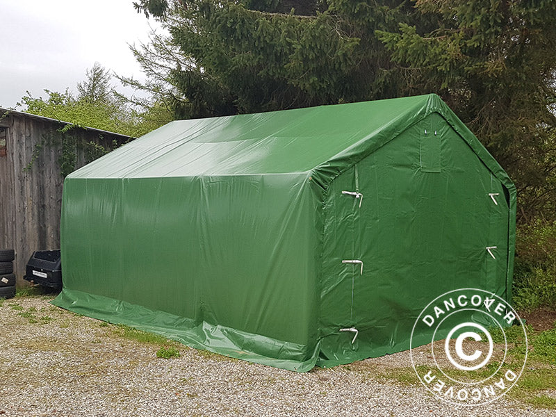 Lagerzelt PRO 4x6x2x3,1m, PVC, Grün