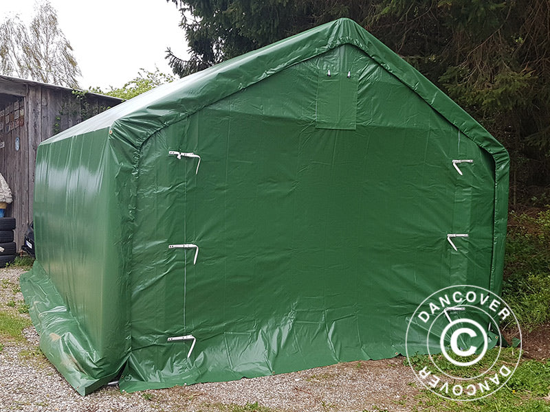 Lagerzelt PRO 4x6x2x3,1m, PVC, Grün