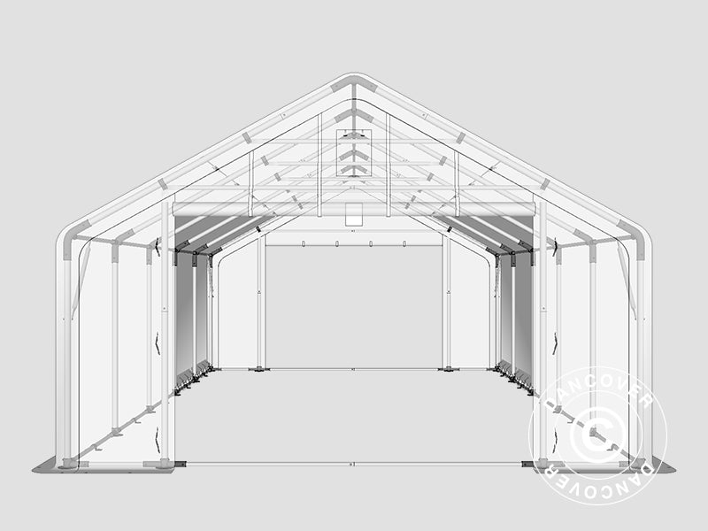 Capannone tenda PRO 5x10x2x3,39m, PVC
