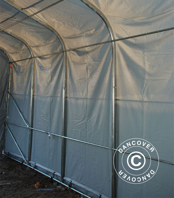 Capannone tenda PRO 6x6x3,7m PVC, Grigio