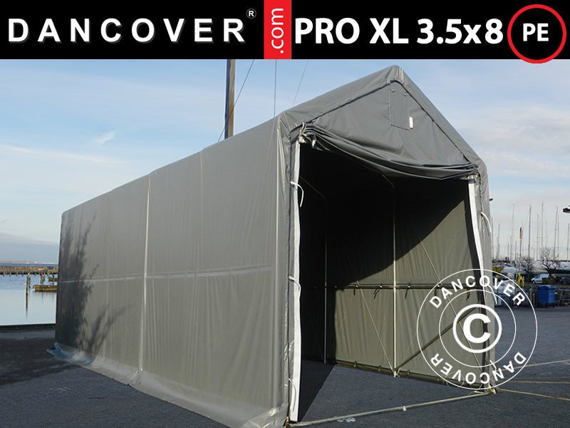3,5x8x3,3m StoragePro PE 300g SH Grey