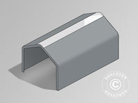 Copertura del Tetto per Capannone tenda PRO 8x12m PVC con pannello centrale, Grigio