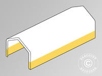 Copertura del tetto per tenda magazzino, tenda da lavoro PRO, 5x10m, PVC, Bianco/Giallo