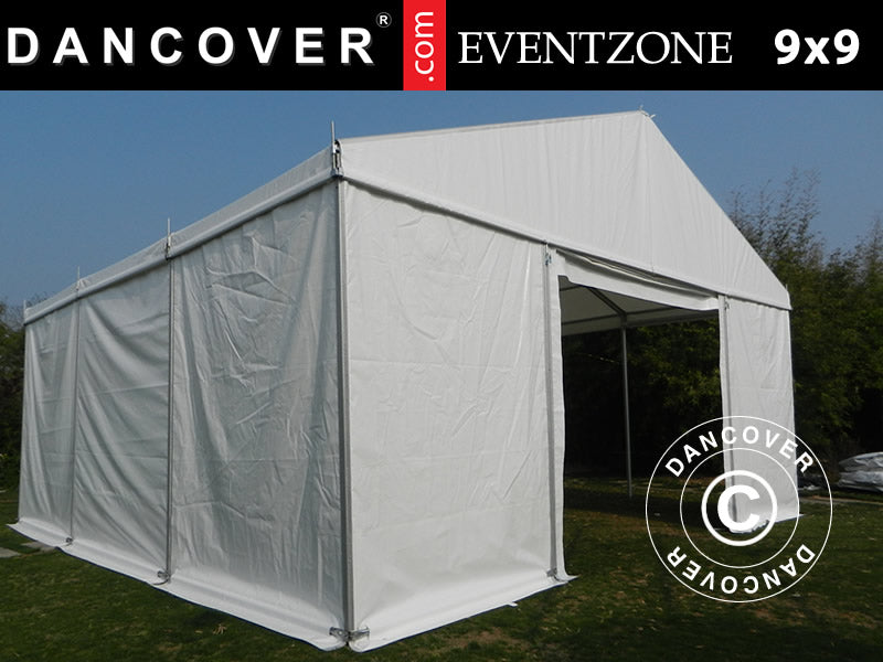 9x9m Storage Pro Eventzone PVC F/R 600g White SH