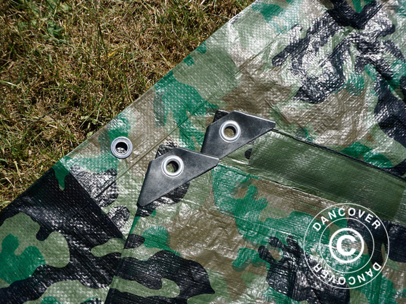 Bâche camouflage Woodland 2,85x4m, 100g/m²