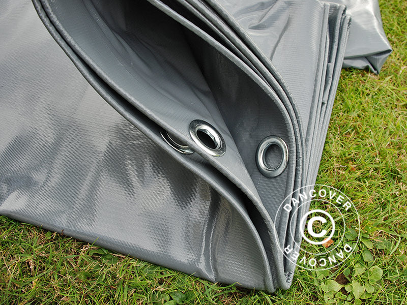 Plane 6x8m, PVC 500g/m², Grau