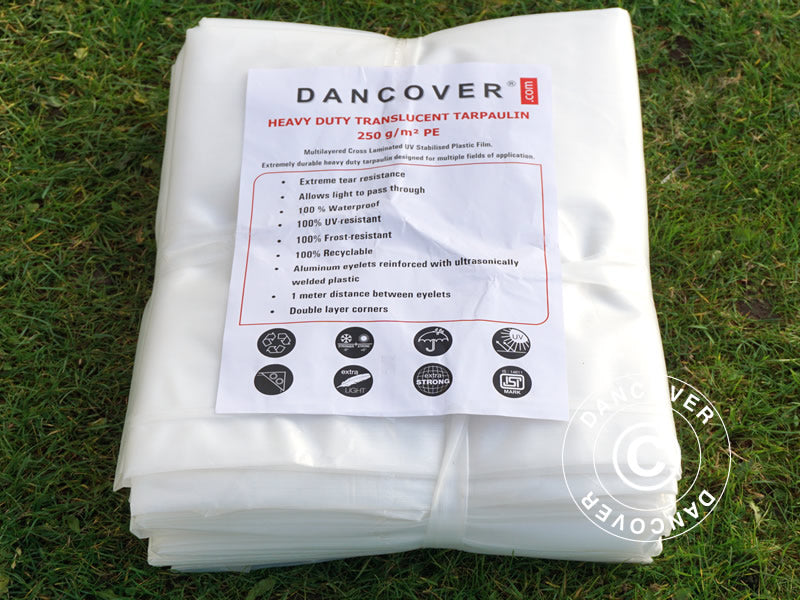 Plane 5x8m, PE 250g/m², Lichtdurchlässig