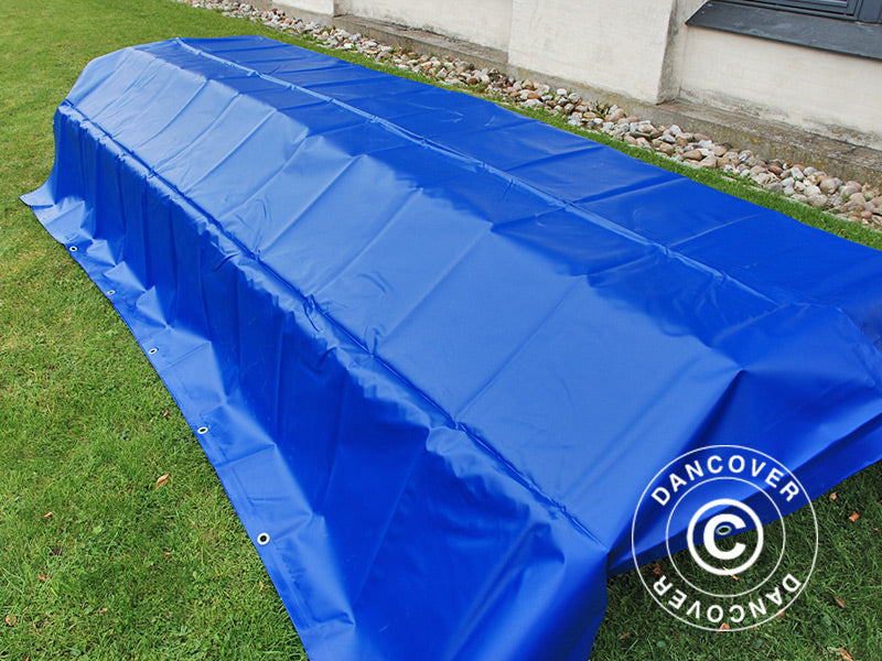Plane 5x6m, PVC 570g/m², Blau