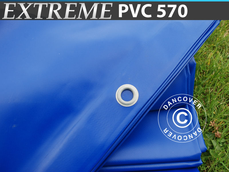 Bâche 10x12m, PVC 570g/m², Bleu