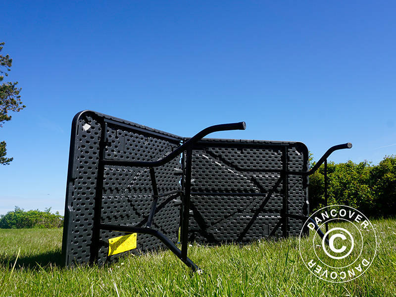 Tavolo Pieghevole 180x74x74cm, Nero (10 pz.)