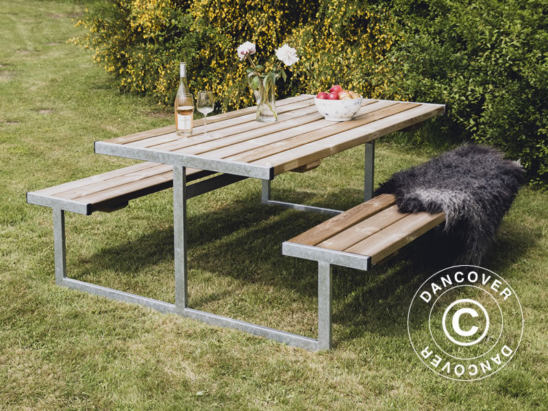 Tavolo da picnic, 1,85x1,8x0,75m, Legno