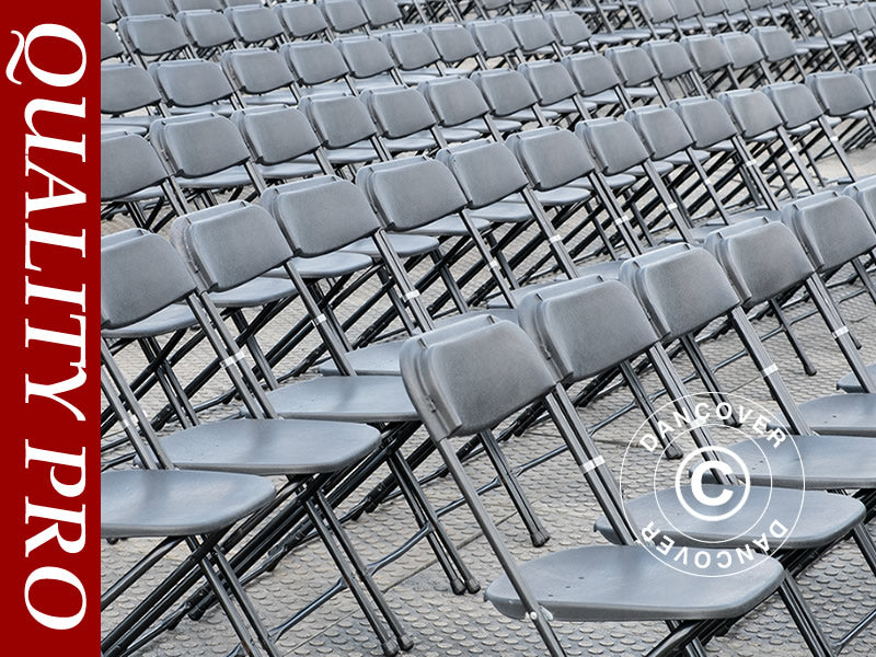Chaise pliante 44x44x80cm, Noir, 24 pièces