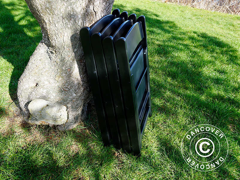 Sedie Pieghevoli, Nero, 44x46x77cm, 4 pz.