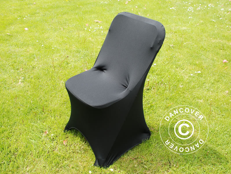Stretch Chair Cover 44x44x80cm Black10pcs