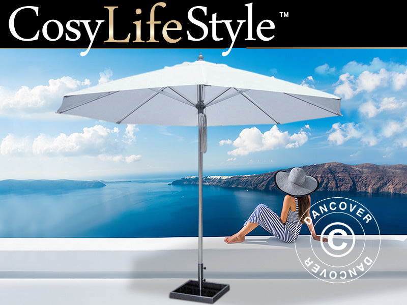 Sonnenschirm Bermuda, Ø3,5m, Weiß