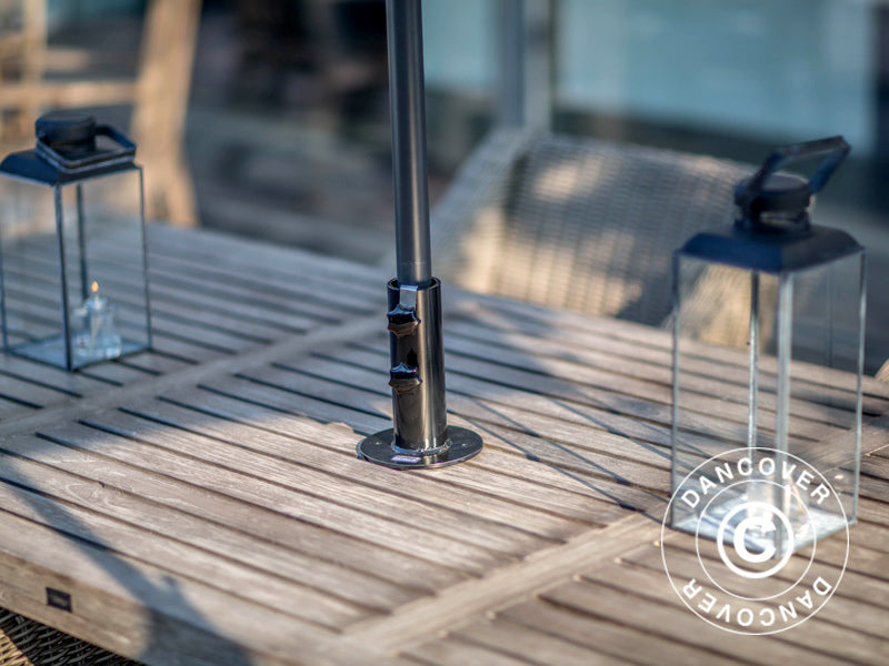 Base per ombrellone per terrazza in legno, Argento