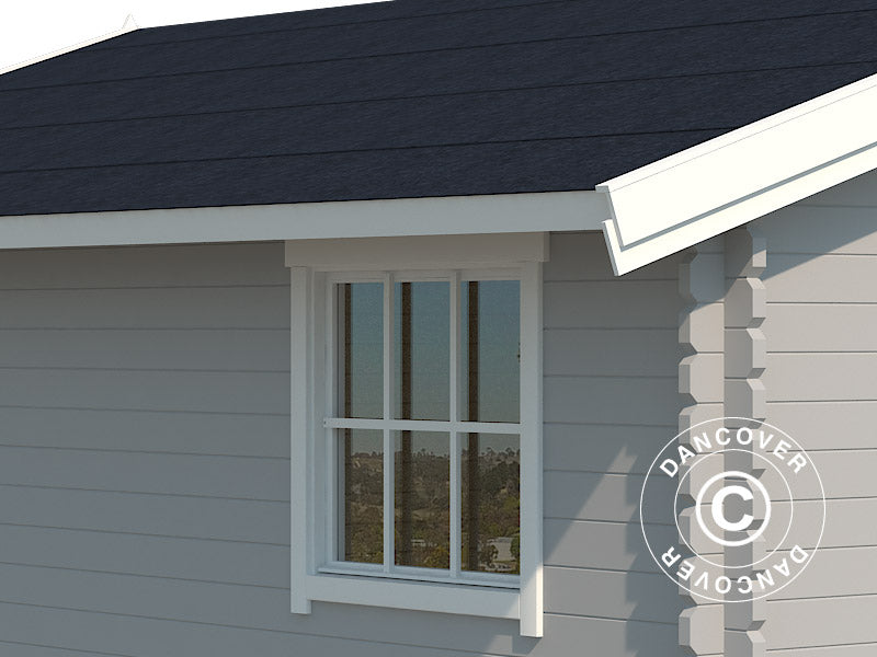 Holzgarage Rauma, 3,8x5,4x2,74m, 40mm, Hellgrau