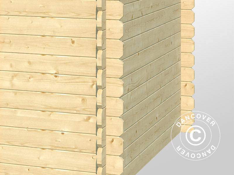 Casetta da giardino in legno Oslo 2,92x2,3x2,22m, 28mm, 6,43m², Naturale