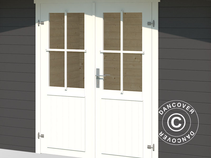 Casetta da giardino in legno Oslo 2,92x2,3x2,22m, 28mm, 6,43m², Grigio Scuro