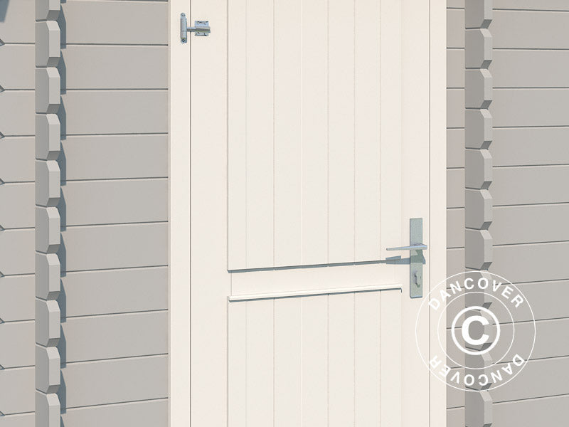 Abri en bois Narva 3,8x2,5x2,39m, 28mm, 9,3m², Gris clair