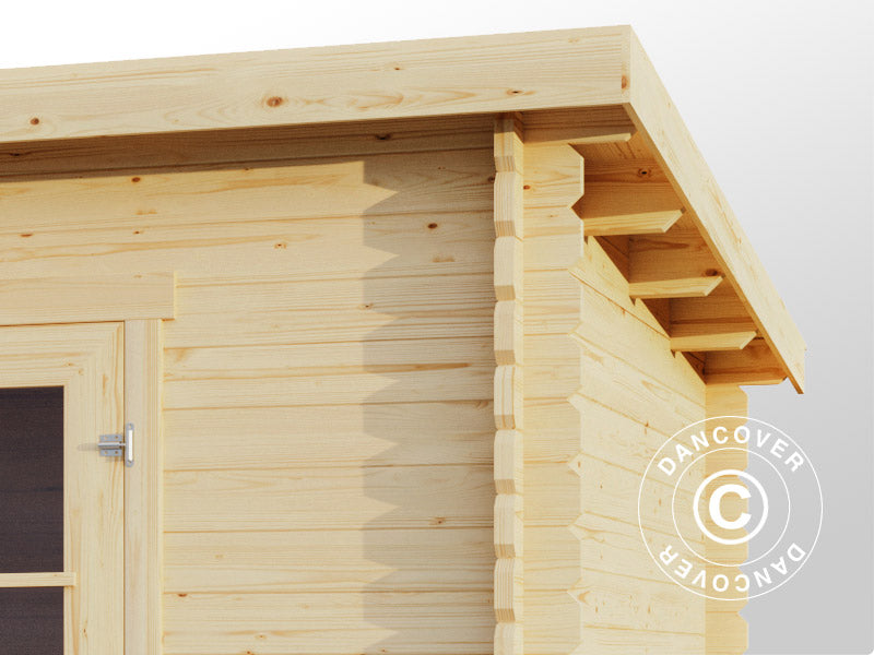 Casetta da giardino, casetta in Legno Riga 4,25x2,8x2,22m, 34mm, 11,3m², Naturale