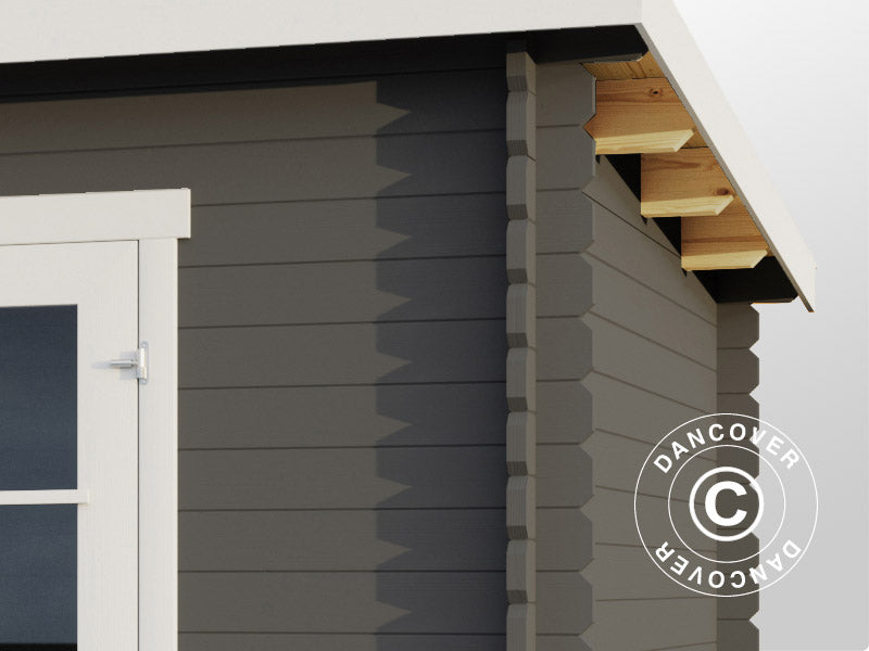 Casetta da giardino, casetta in Legno Riga 4,25x2,8x2,22m, 34mm, 11,3m², Grigio scuro