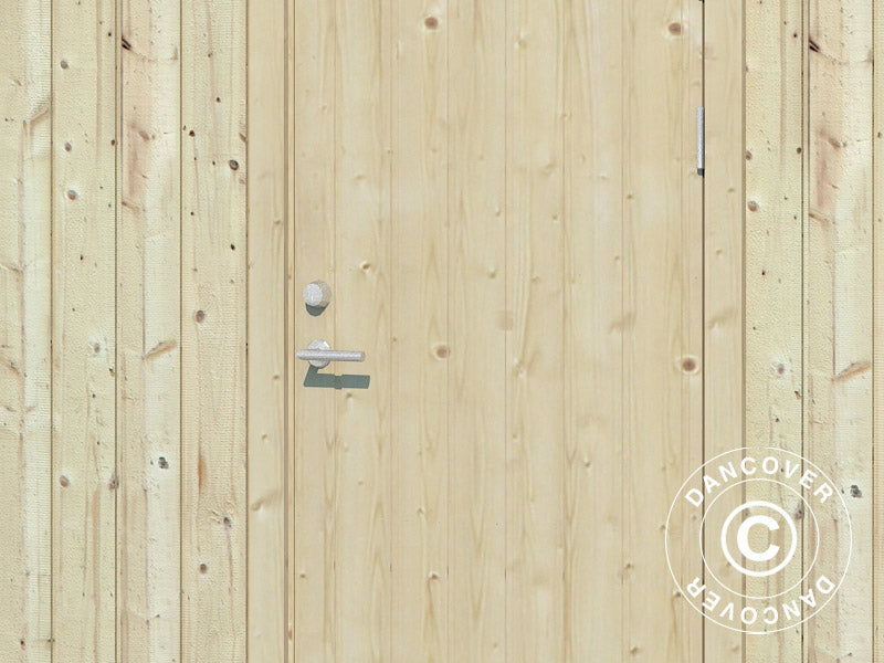 Abri en bois avec plancher, 5,61x3,3x2,59m, 16,9m², Naturel