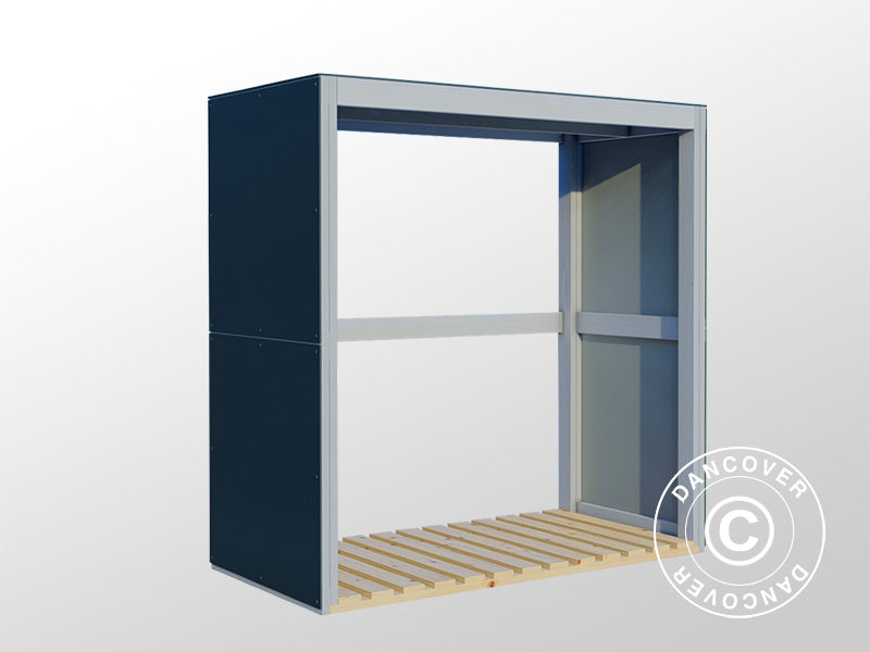 Wood Storage HPL2 1,51x0,75x1,54m 0,6mm Anthr/Grey